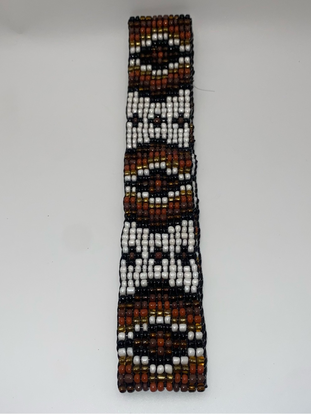 Native American Southwestern Seed Bead Headband  Elastic Stretch Boho Festival